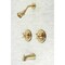 Kingston Brass KB667AX Pressure Balanced Two-Handle Tub and Shower Faucet, Brushed Brass KB667AX - alternate 2